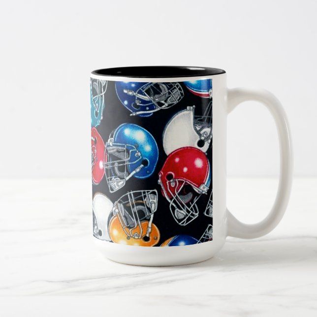 Tasse des Football Frenzy Football Helmet Pattern (Rechts)