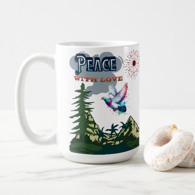 Tasse des Friedens - Ruhe im Geiste des Kaffees (Mit Donut)