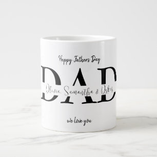Tasse des glücklichen Vaters mit den Namen der Kin