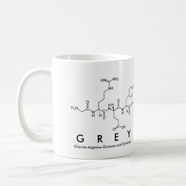 Tasse des grauen Peptids (Links)