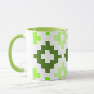 Tasse des grünen Musters
