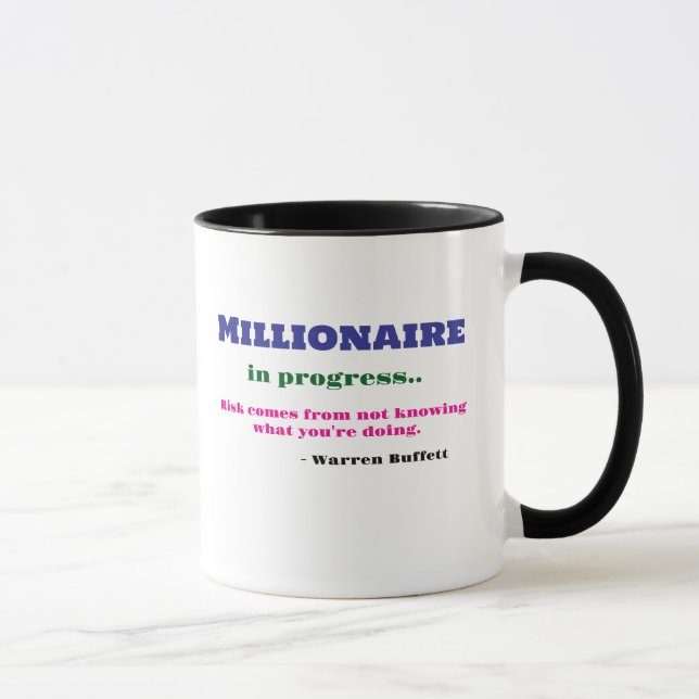 Tasse des Handels, Warren Buffett Zitat - Tee-Kaff (Rechts)
