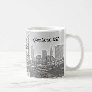 Tasse des impressions B&W de Cleveland