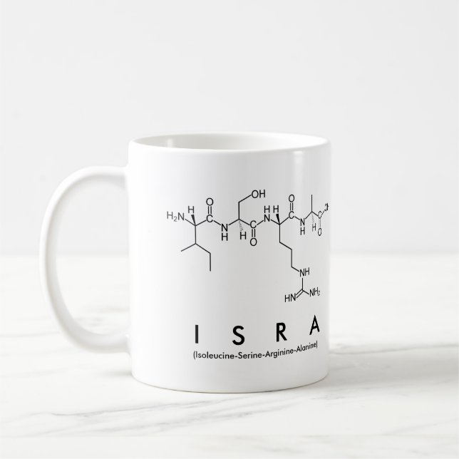 Tasse des Isra-Peptids (Links)