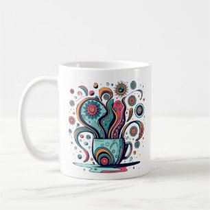 Tasse des Kaffeemusterdesigns