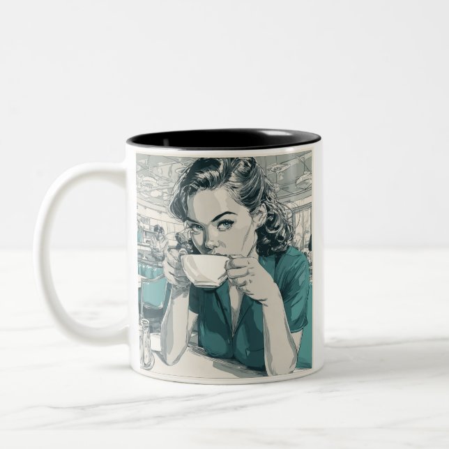 Tasse des Kaffees (Links)