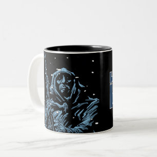 Tasse des Kaffees aus dem Winter des Krieges