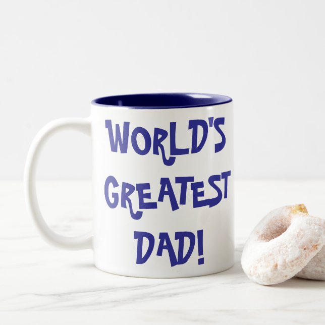 Tasse des Kaffees - "DER GRÖSSTE VATER DER WELT!" (Mit Donut)