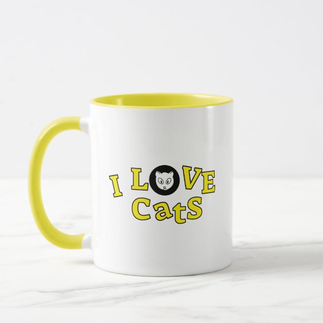 Tasse des Kaffees I Liebe Katzendesign (Links)