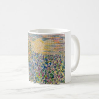Tasse des Kaffees mit Bäumen