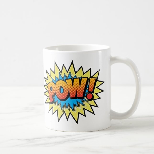 Tasse des Kaffees - Pop Art Pow (Rechts)