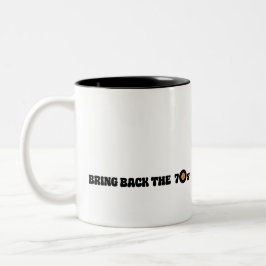 Tasse des Kaffees zurück in die 70er Jahre