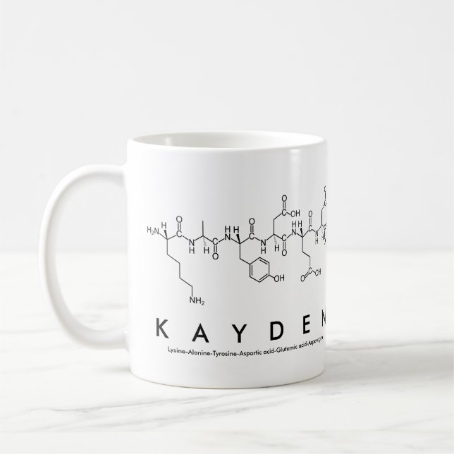 Tasse des Kayden-Peptids (Links)