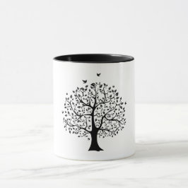 Tasse des Lebens Schwarz und Weiß für eine gute Ge