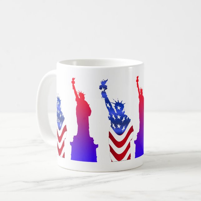 Tasse des Liberty-White-Kaffees (Vorderseite Links)