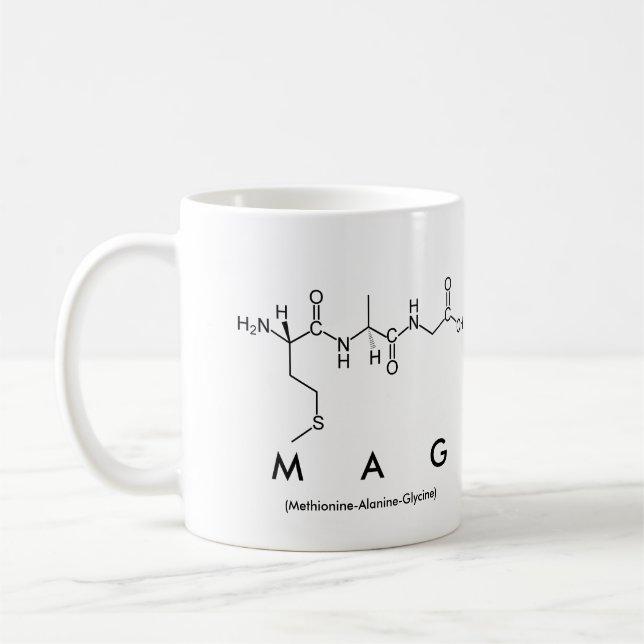 Tasse des Mag-Peptids (Links)