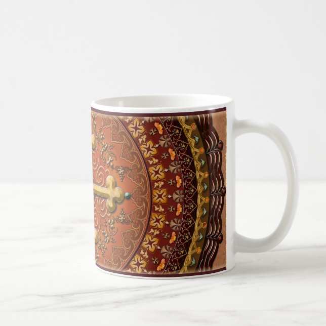 Tasse des Mandala-armenische Kreuz-N (Rechts)