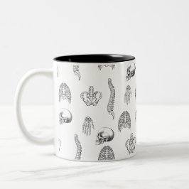 Tasse des menschlichen Skelettmusters