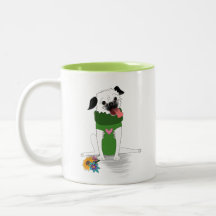 Tasse des Mops: Pugging Fabelhafte Zwei-Tone-Kaffe