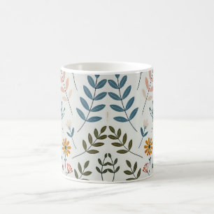 Tasse des Nature Sip, Floral & Leaf Coffee