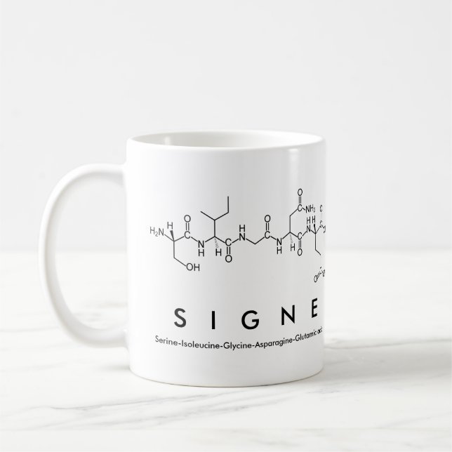 Tasse des Peptids (Links)
