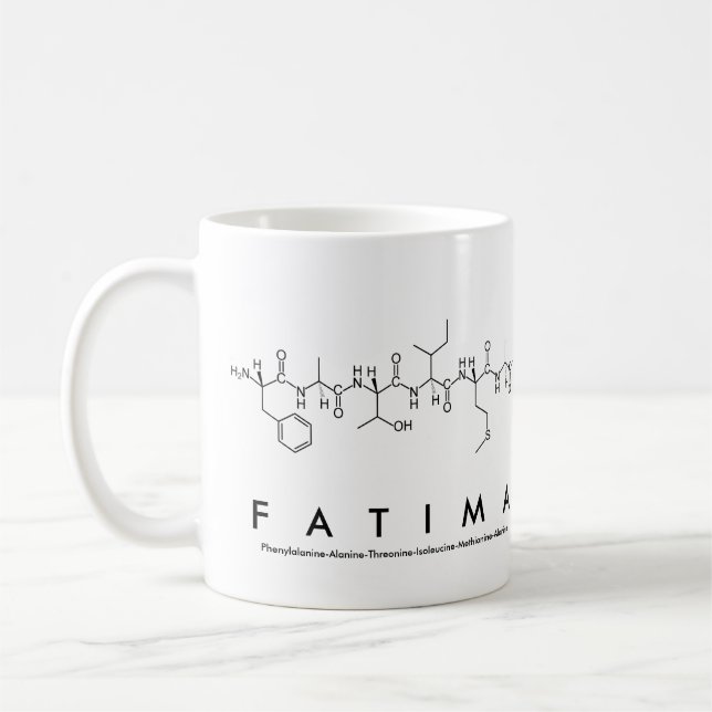 Tasse des Peptids Fatima (Links)