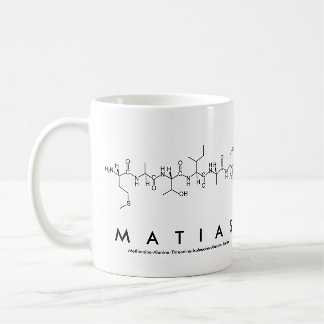 Tasse des Peptids Matias (Links)