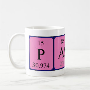 Tasse des periodischen Tabellennamens