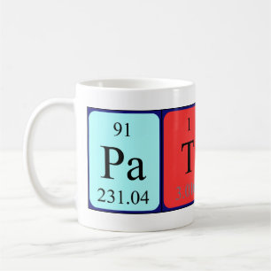 Tasse des periodischen Tabellennamens