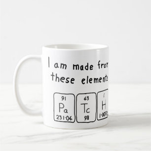Tasse des periodischen Tabellennamens