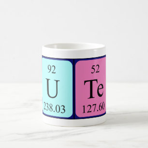 Tasse des periodischen Tabellennamens