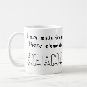Tasse des periodischen Tabellennamens Cvere