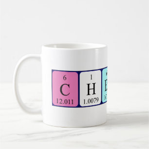 Tasse des periodischen Tabellennamens Cvere