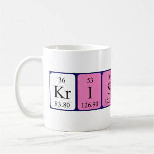 Tasse des periodischen Tabellennamens Kristyn