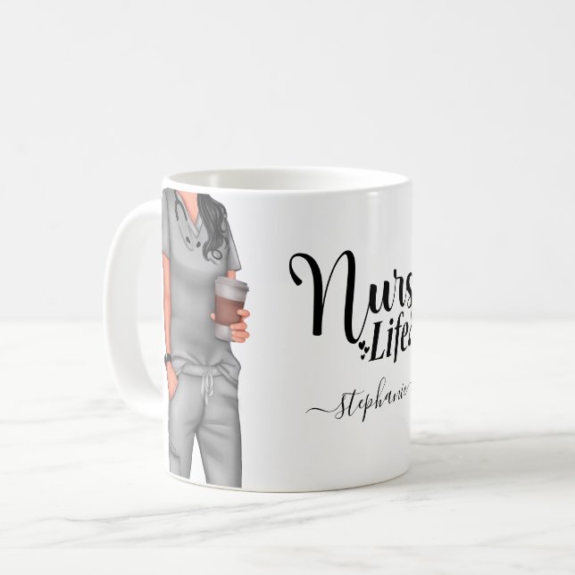Tasse des Personalisierten Kaffees für Krankenpfle (Vorderseite Links)