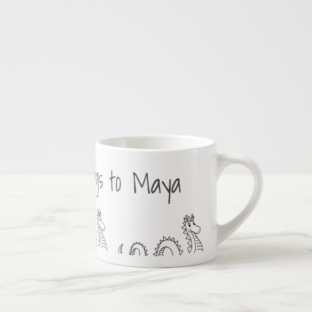Tasse des personalisierten Kindes - Loch Ness Mons (Rechts)