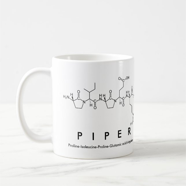 Tasse des Piper-Peptids (Links)