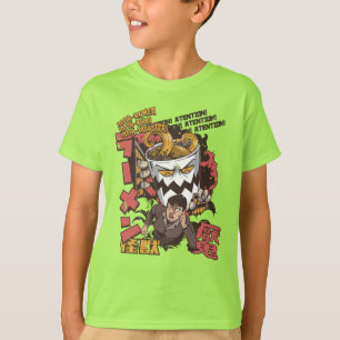 Tasse des Ramen-Nudel-Monsters beim Fangen eines j T-Shirt