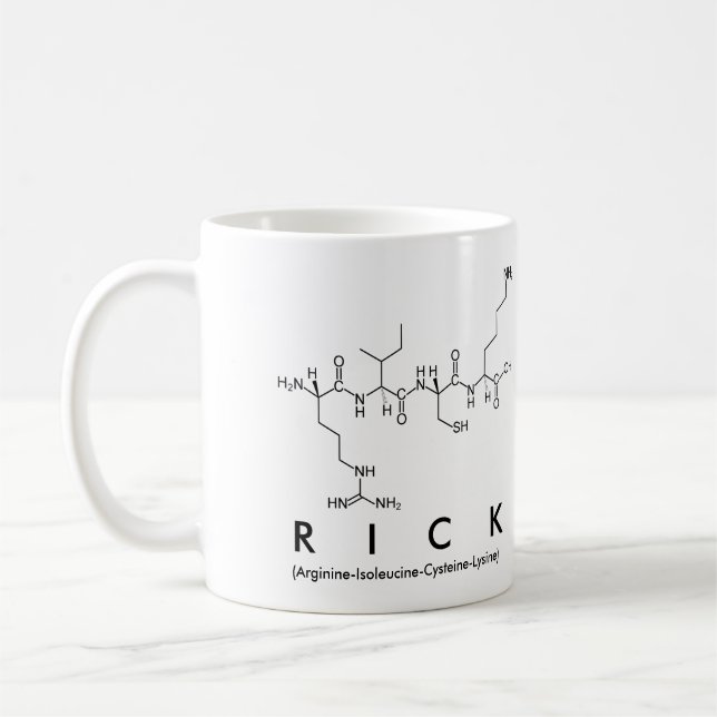 Tasse des Rick-Peptids (Links)