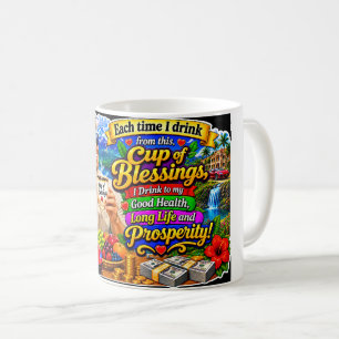 "Tasse des Segens" Gute Gesundheit und Wohlstand Kaffeetasse