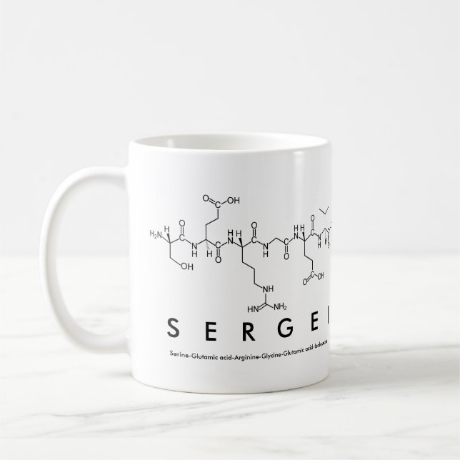 Tasse des Sergei-Peptids (Links)