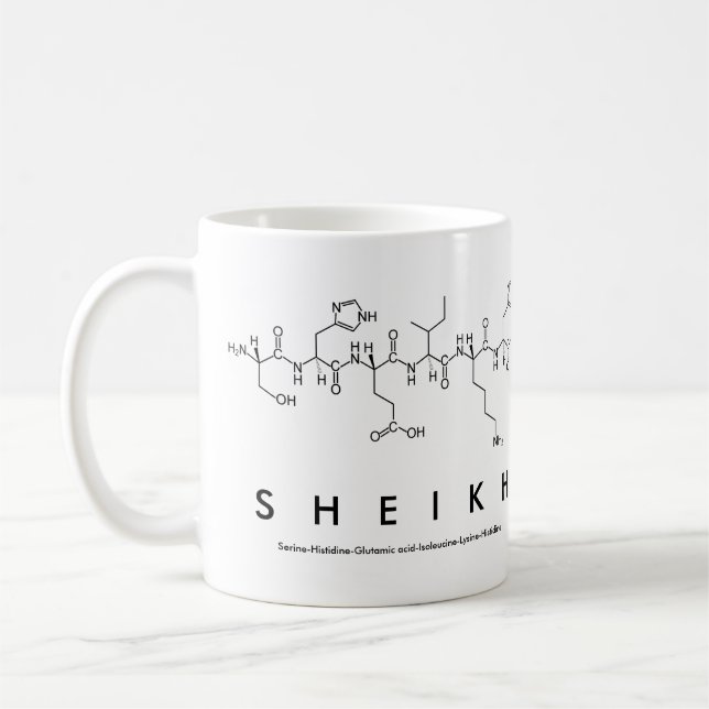Tasse des Sheik-Peptids (Links)