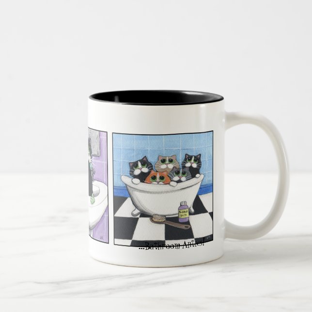 Tasse des singeries #1 de salle de bains (Droit)