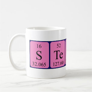 Tasse des Stesseln periodischer Tabellennamen
