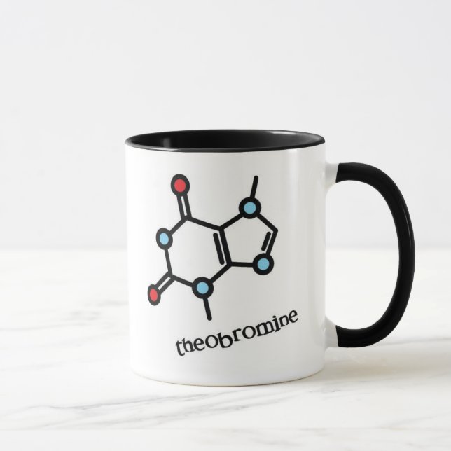 Tasse des Theobrominmoleküls (Schokolade) (Rechts)