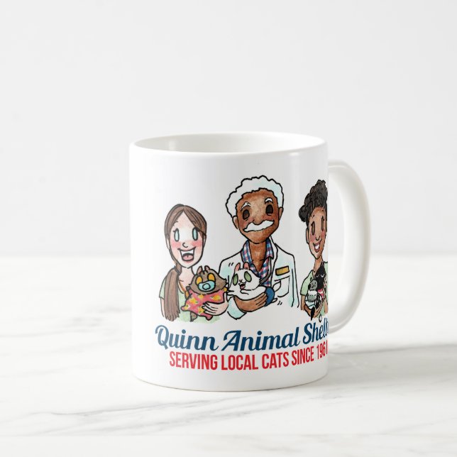 Tasse des Tierschutzgebietes Quinn (VorderseiteRechts)