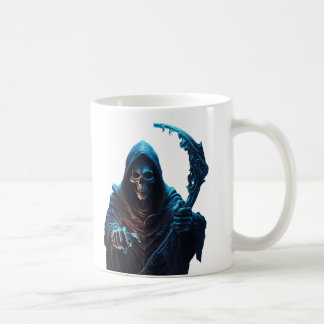 Tasse des weißen Sensenmanns