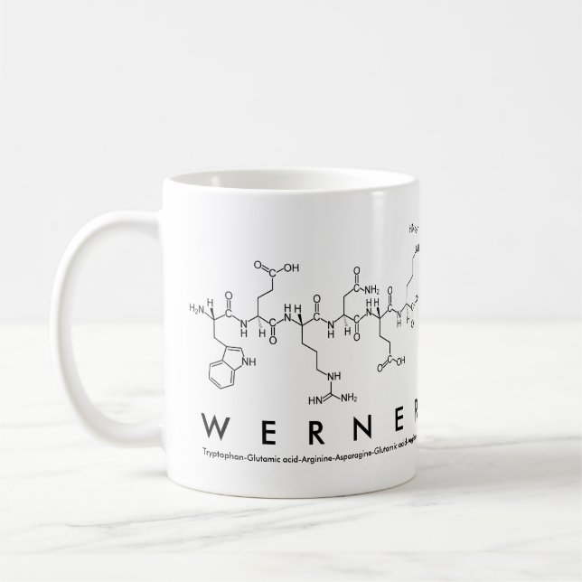 Tasse des Werner Peptids (Links)