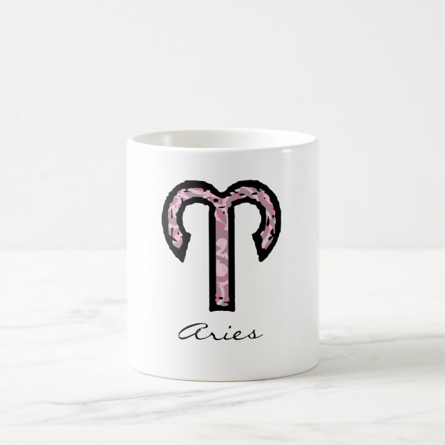 Tasse des Widder-Symbols (Art 1_pink) (Mittel)