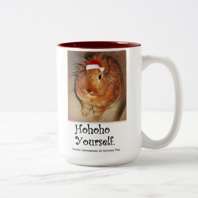 Tasse désapprobatrice de lapin Ho Ho Ho (Droit)